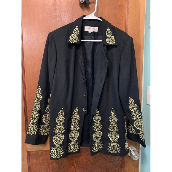 Vintage donnavinci blazer embroidered size 16